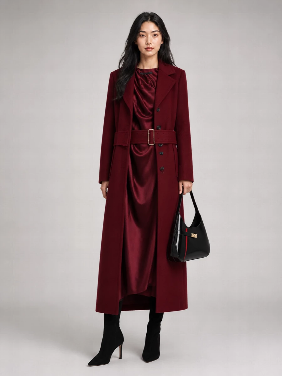 Ferragamo Cashmere Wool Single Breasted Coat