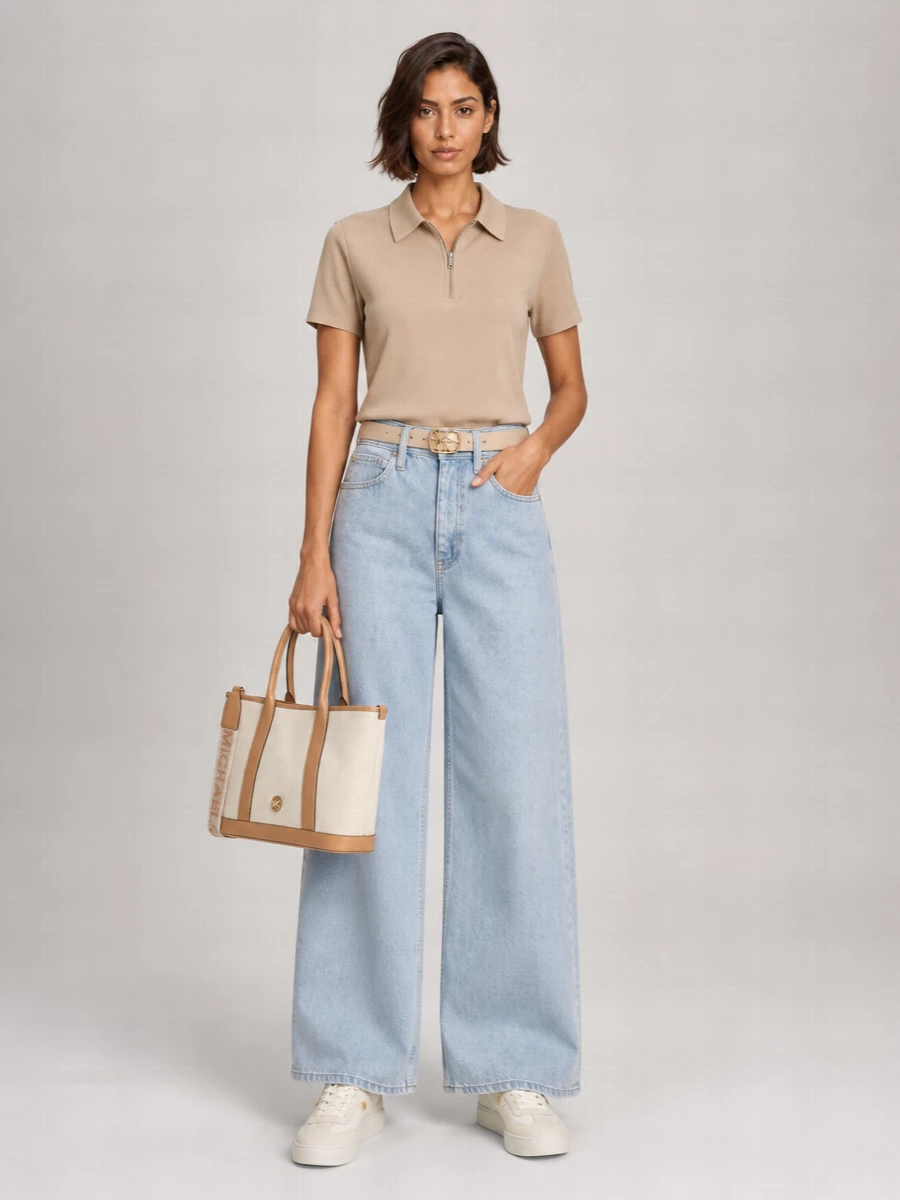 Calvin Klein Short-Sleeve Fine-Knit Polo Top