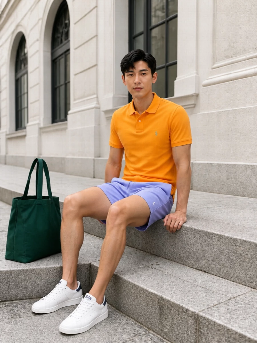 Polo ralph lauren citrus polo pastel shorts outfit