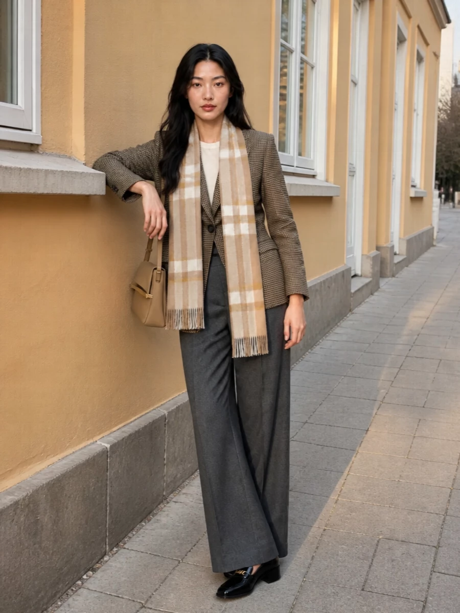 Tagliatore blazer toteme wide leg trousers outfit