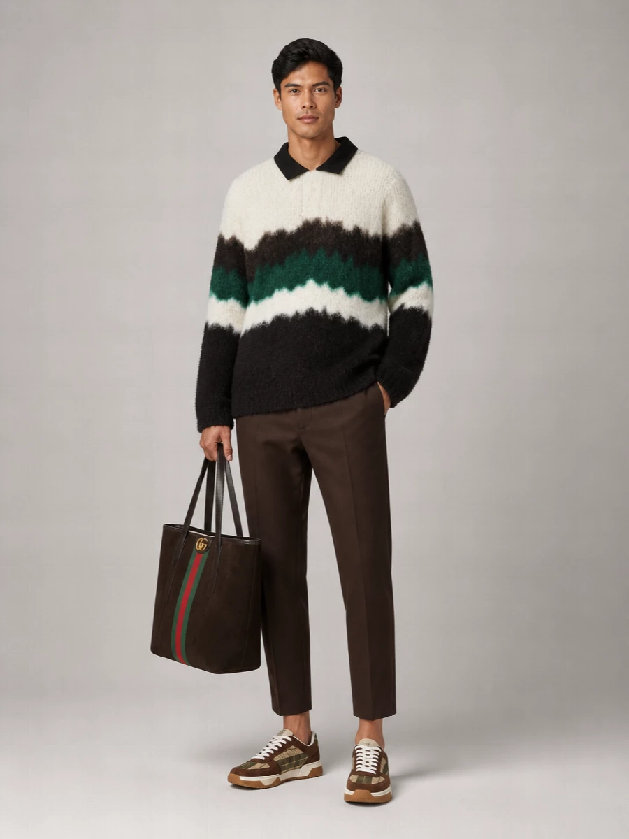 Valentino Garavani Suede Leather And Fabric Low-Top Sneakers