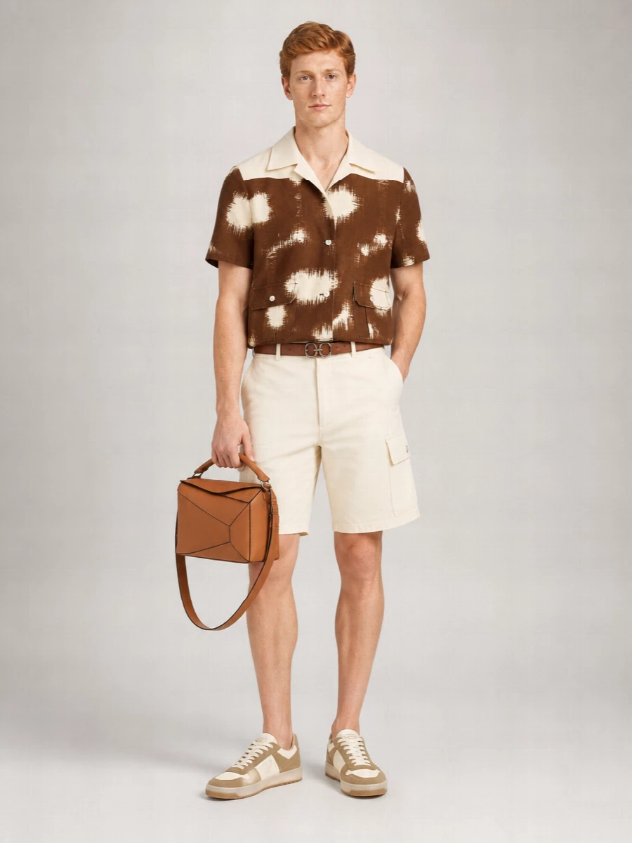 Prada Printed Cotton Short-Sleeve Shirt