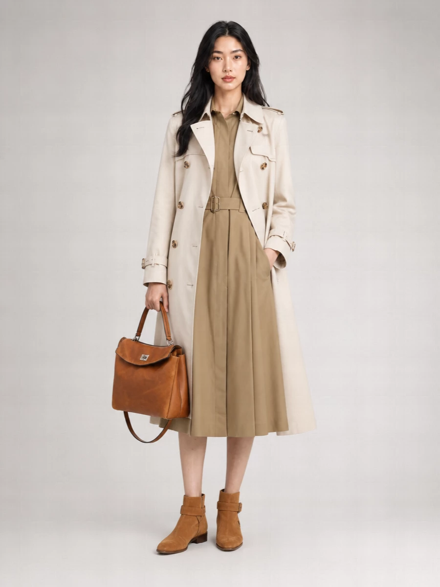 Burberry Cotton Short Trench Coat