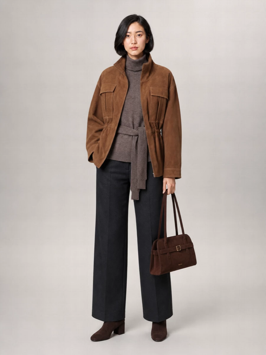 Róhe Suede Oversized Coat
