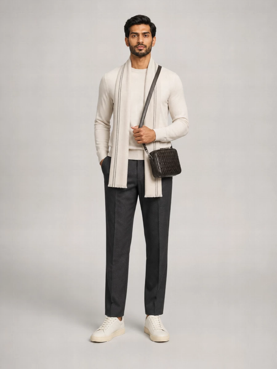 Lardini Ribbed Cashmere Crew Neck Jumper