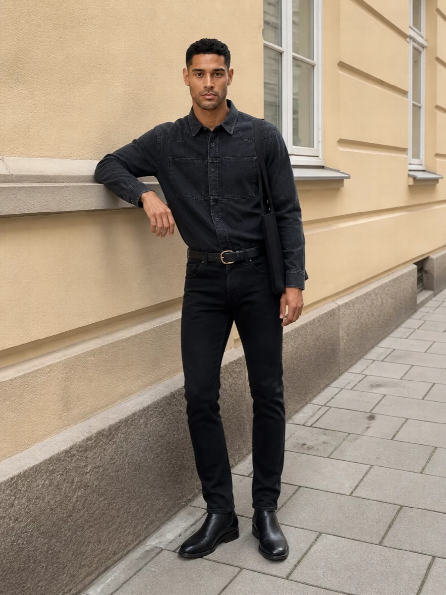 Mm6 shirt black jacob cohen jeans chelsea boots
