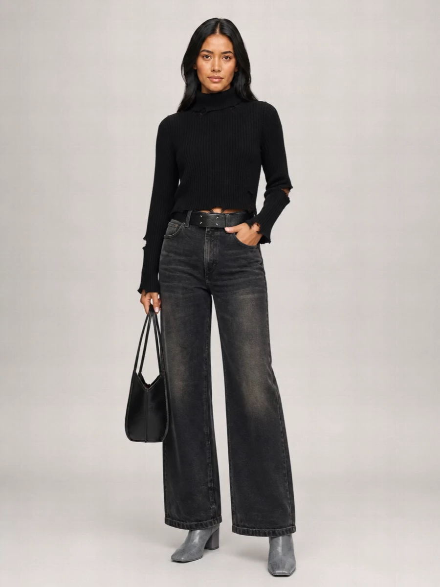 Haikure Cotton Boyfriend Straight-Leg Jeans