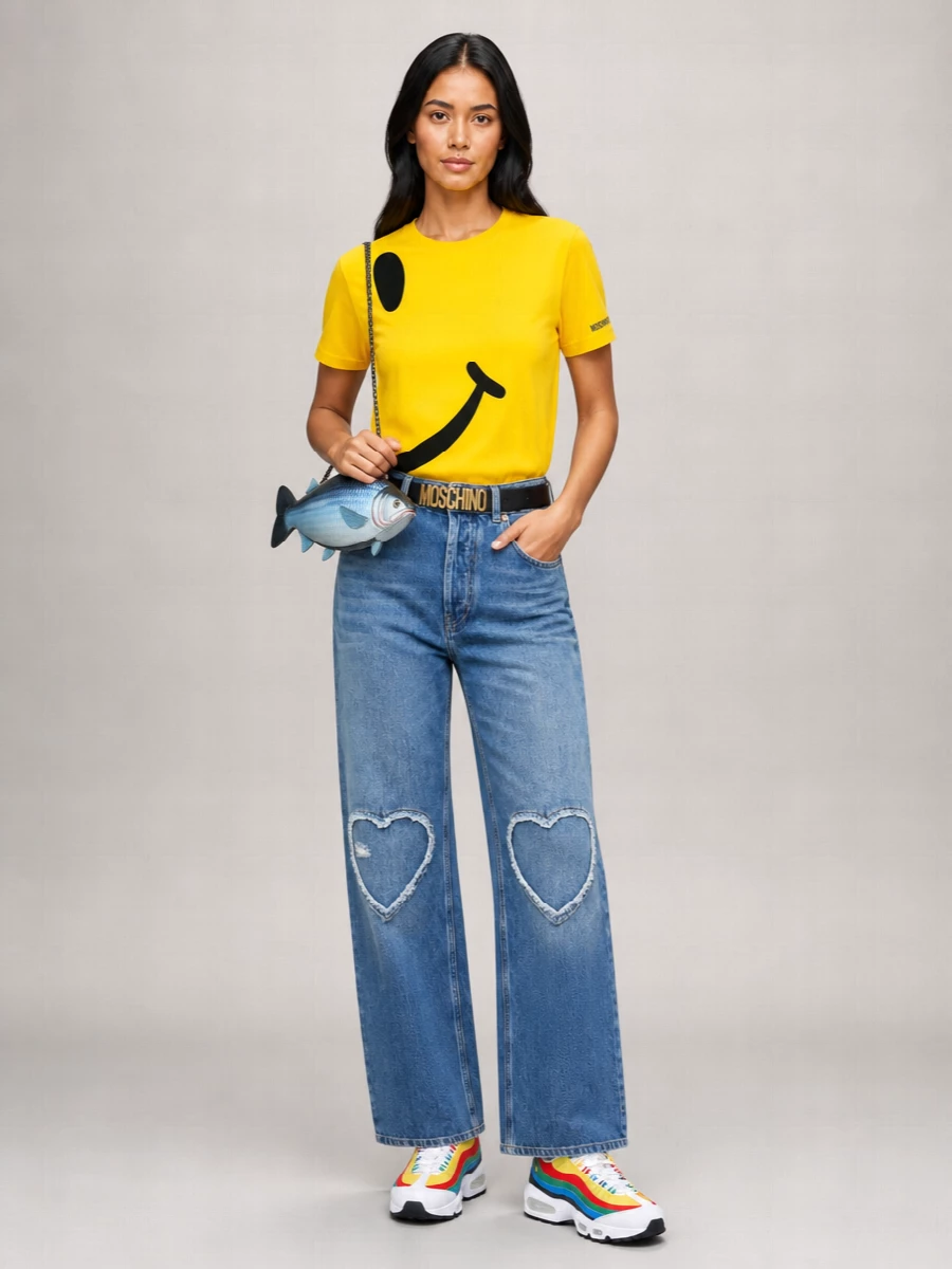 Moschino Smiley Cotton T-Shirt