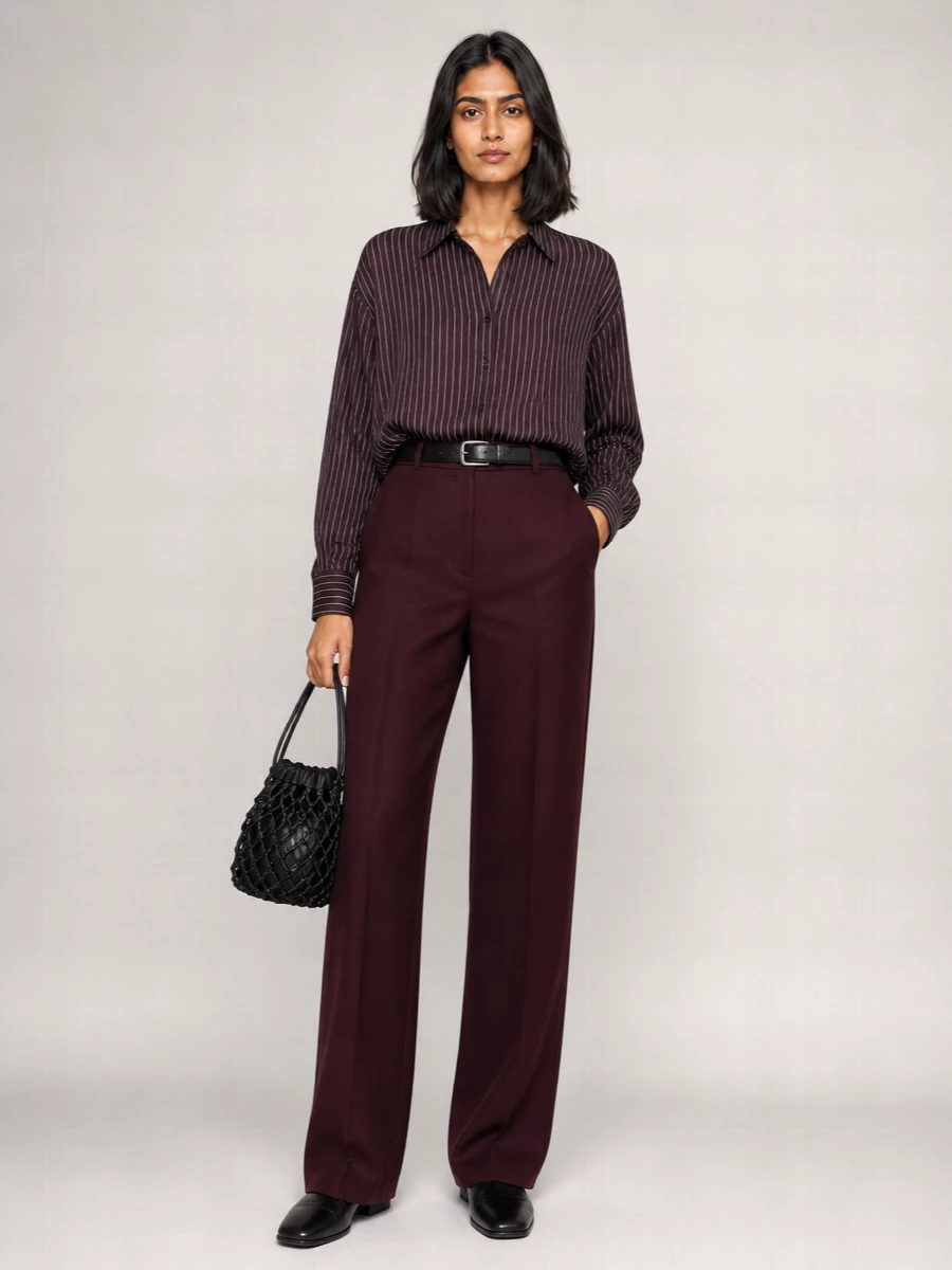 The Frankie Shop Striped Satin Shirt