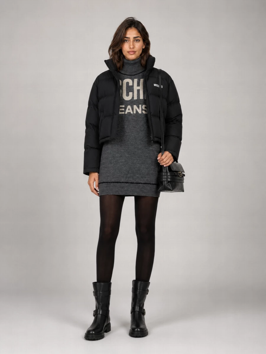 Moschino Quilted Cropped Puffer Jacket