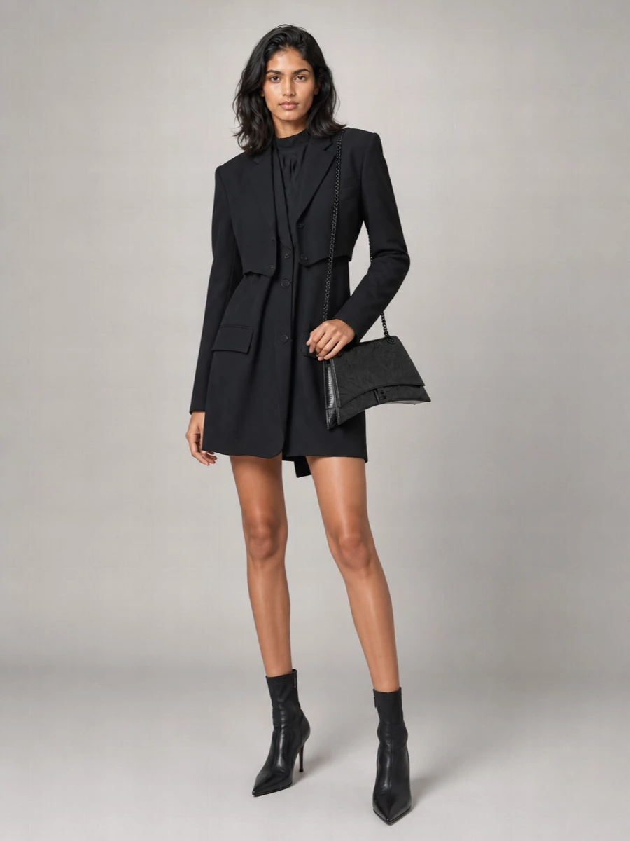 Balenciaga Single Breasted Cropped Jacket