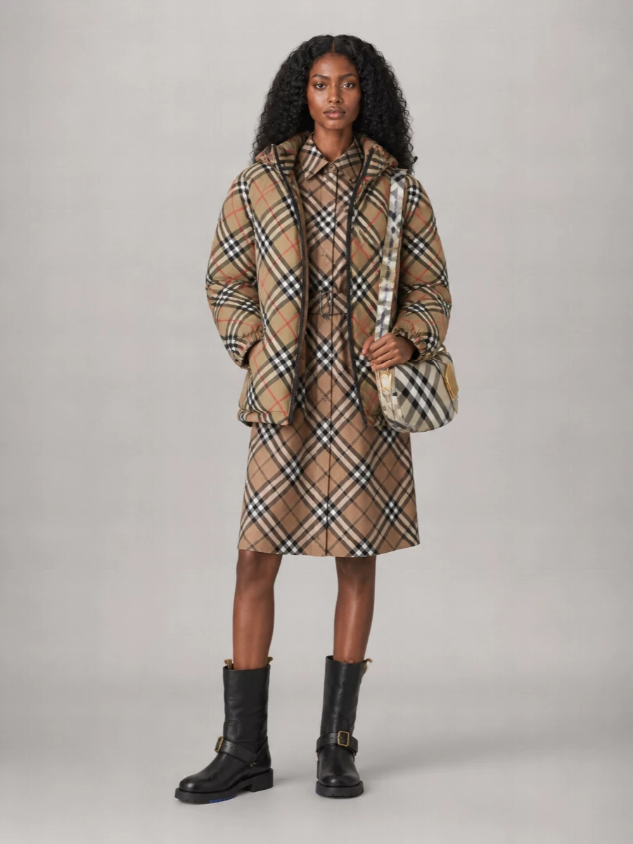 Burberry Padded Jacket With Embroidered Design And Hood