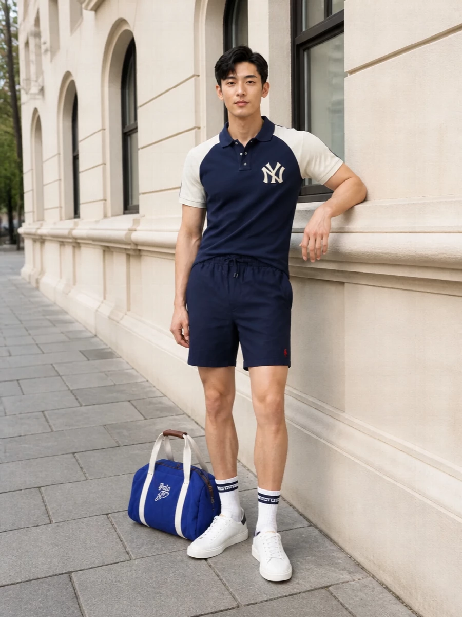 Polo ralph lauren navy polo shorts sneakers