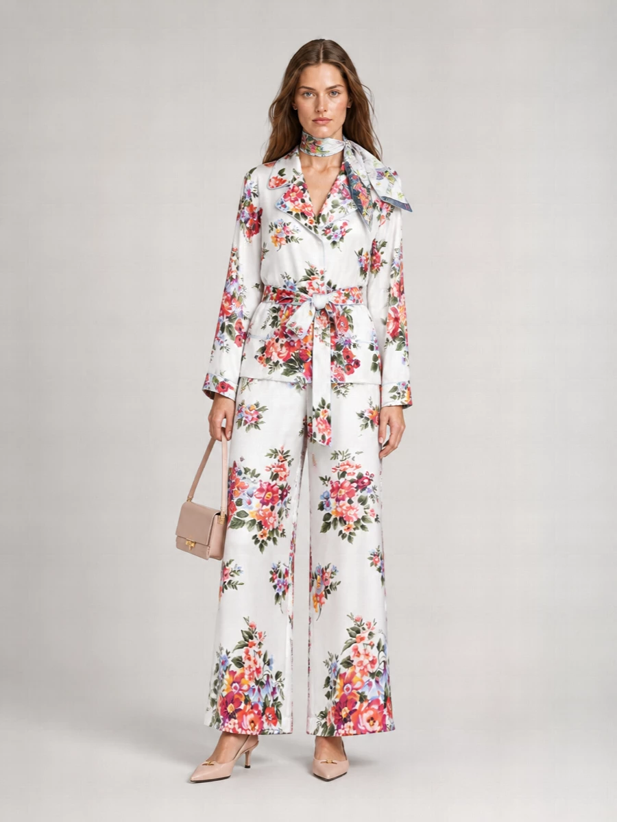 Gucci Floral-Print Silk Foulard