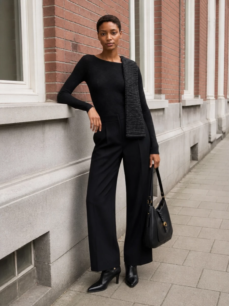 Isabel marant wide leg trousers black ankle boots