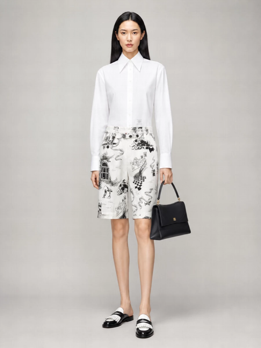 Thom Browne Printed Cotton Bermuda Shorts