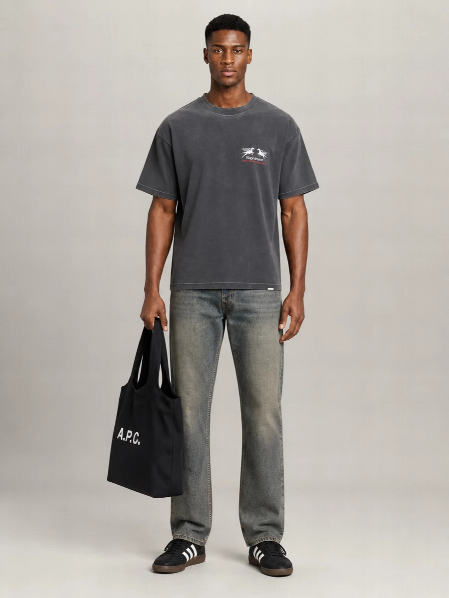 Represent Cotton Graphic Logo-Print T-Shirt