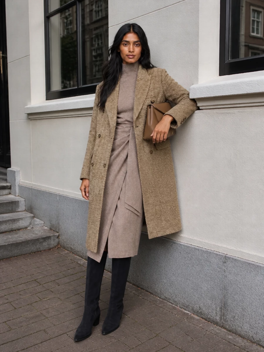 Isabel marant coat max mara knit dress outfit