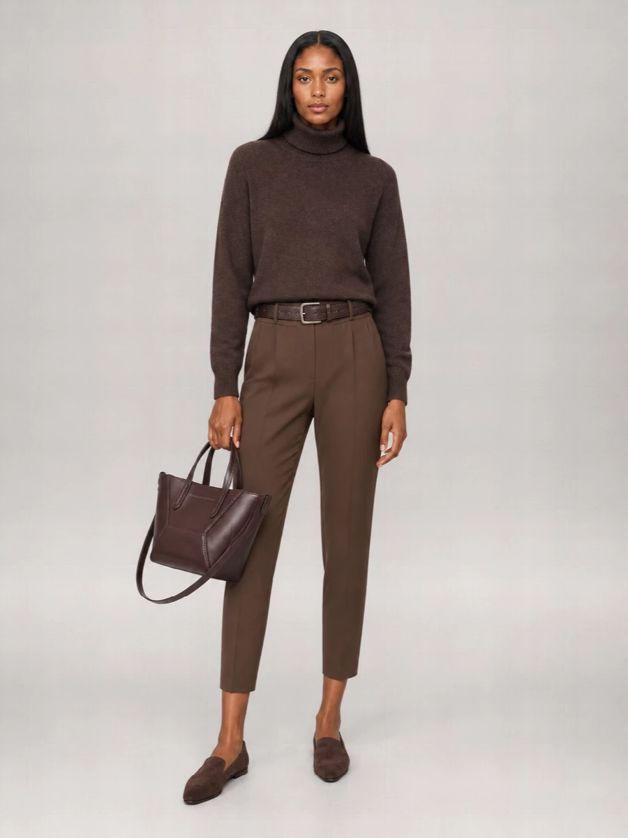 Brunello Cucinelli Silk Cropped Trousers