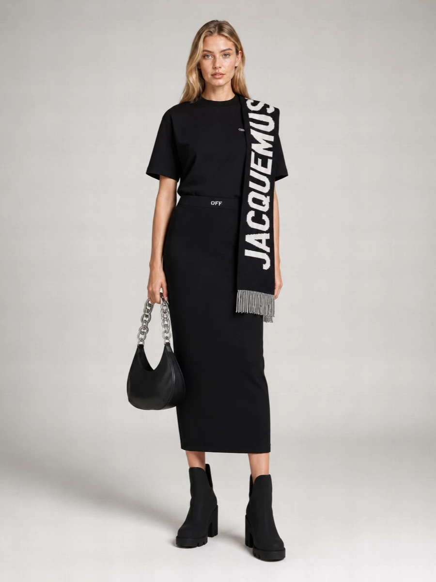 Off-White Cotton Short-Sleeve T-Shirt