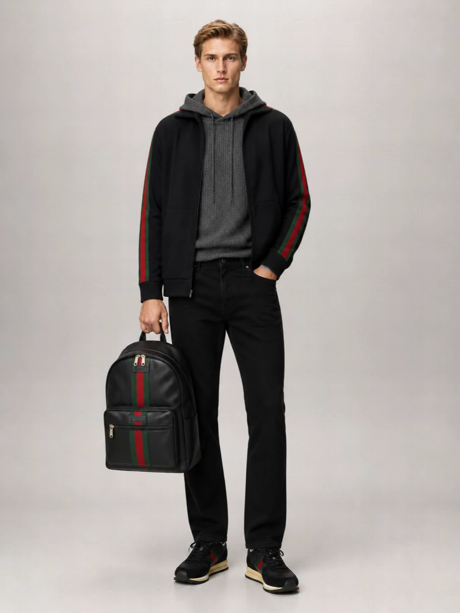 Gucci Silk Hooded Jacket