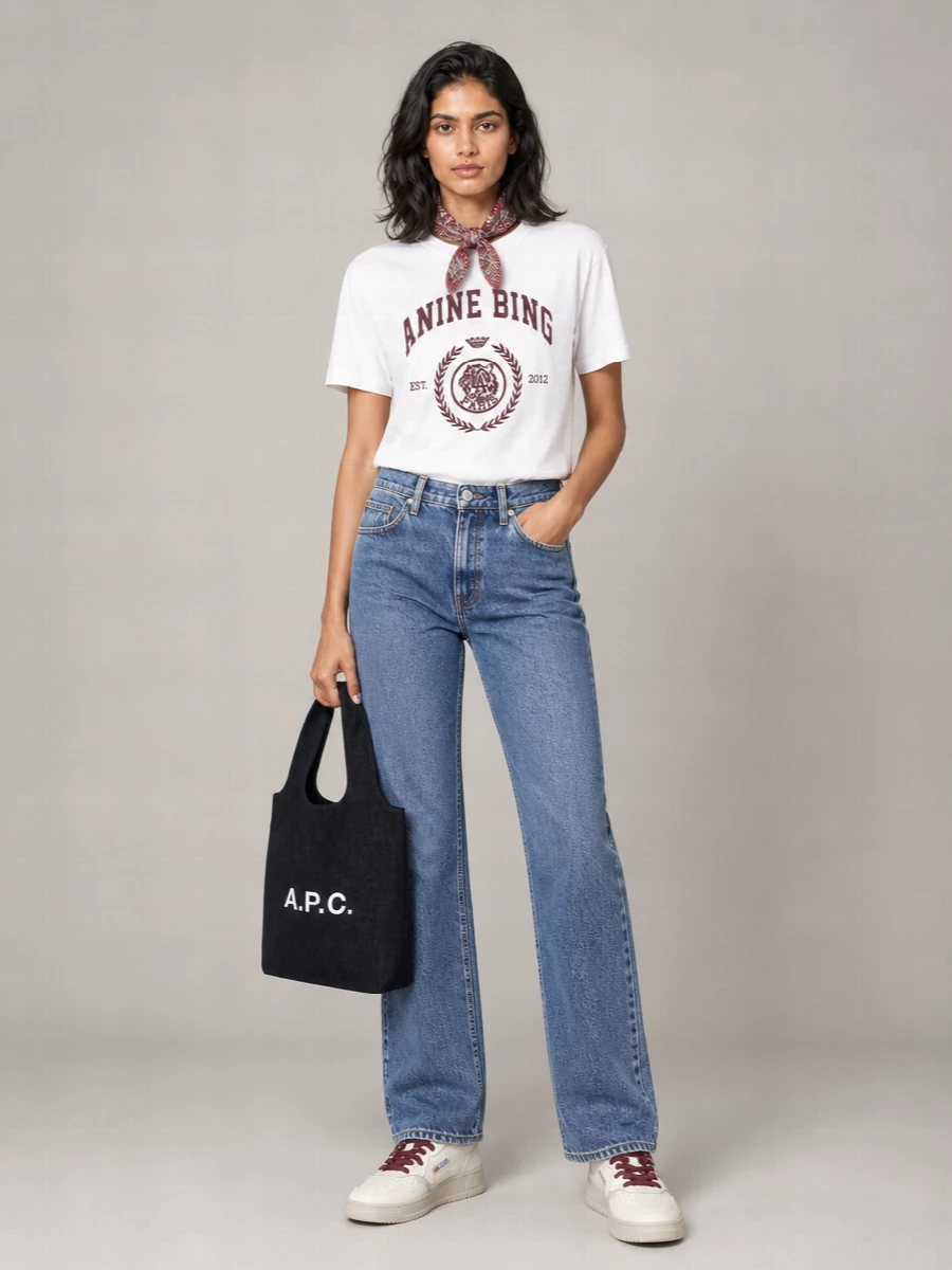 A.p.c. Ninon Small Denim Tote Bag