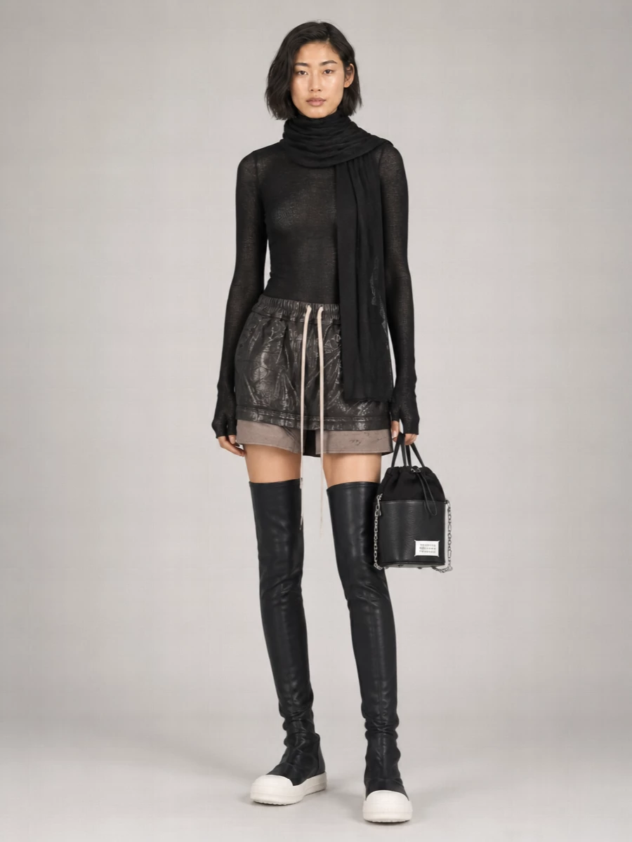 Rick Owens Asymmetric Mini Skirt