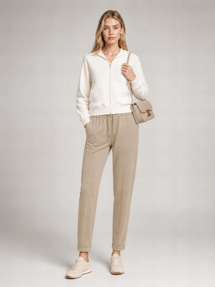 Brunello Cucinelli Cotton Drawstring Cuffed Track Pants