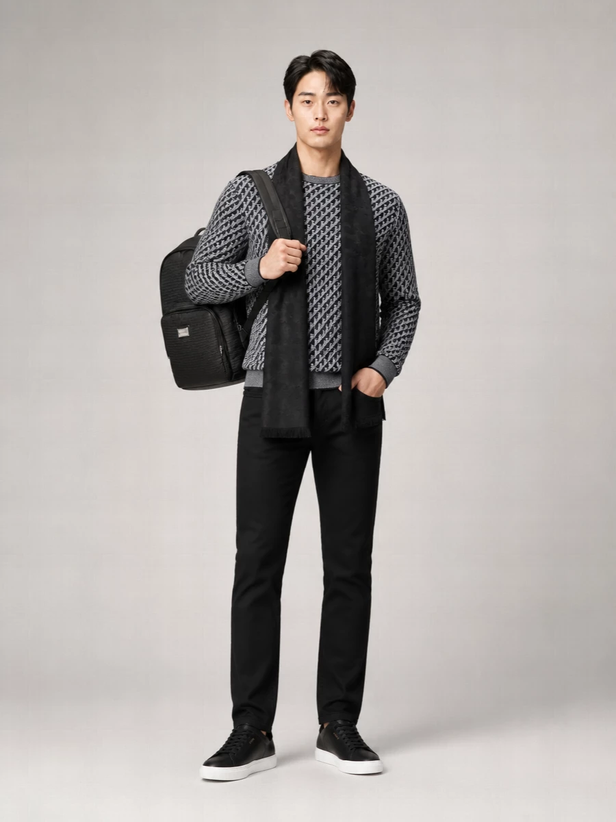 Emporio Armani Virgin Wool Crewneck Sweater
