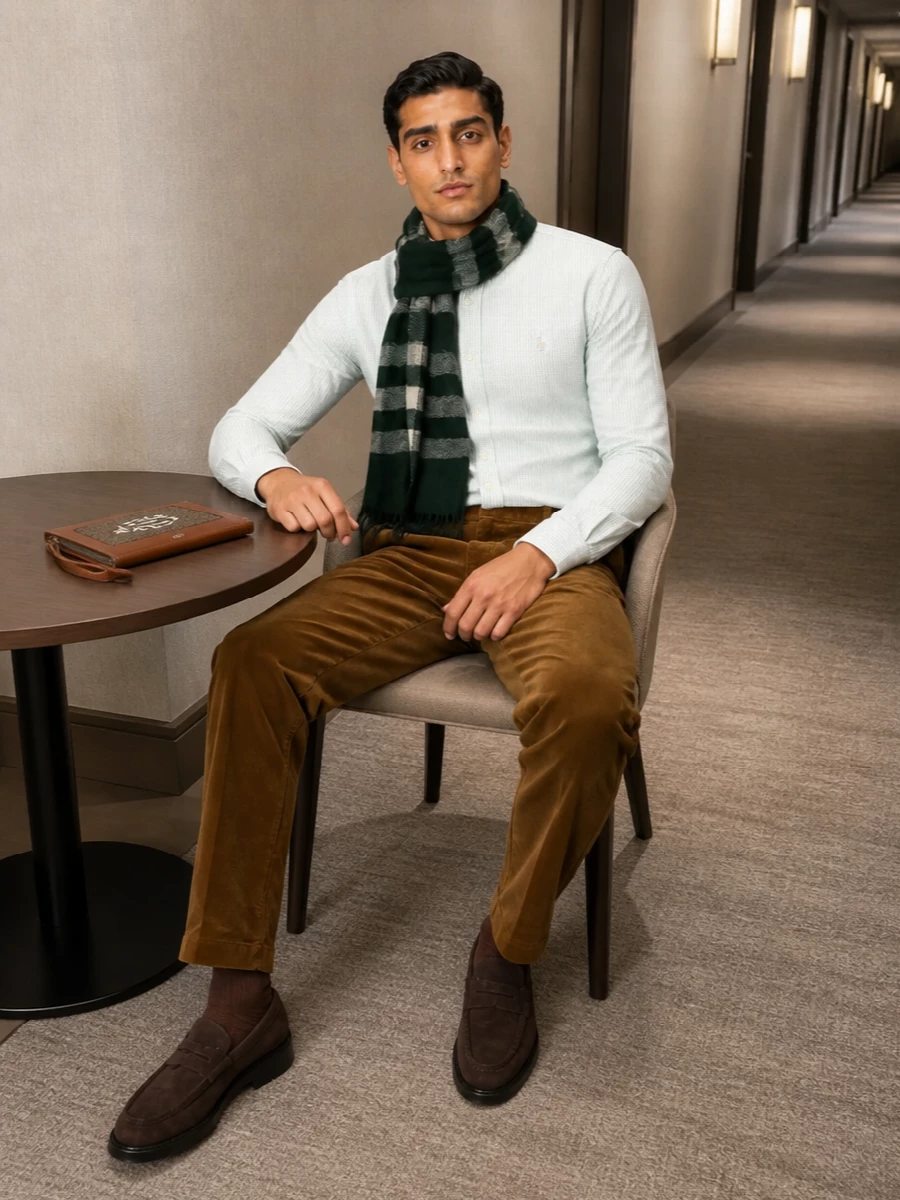 Polo ralph lauren shirt corduroy trousers outfit