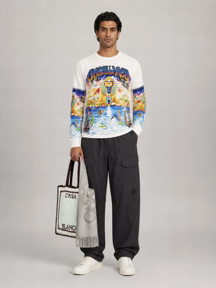 Casablanca Egypt Print T-Shirt