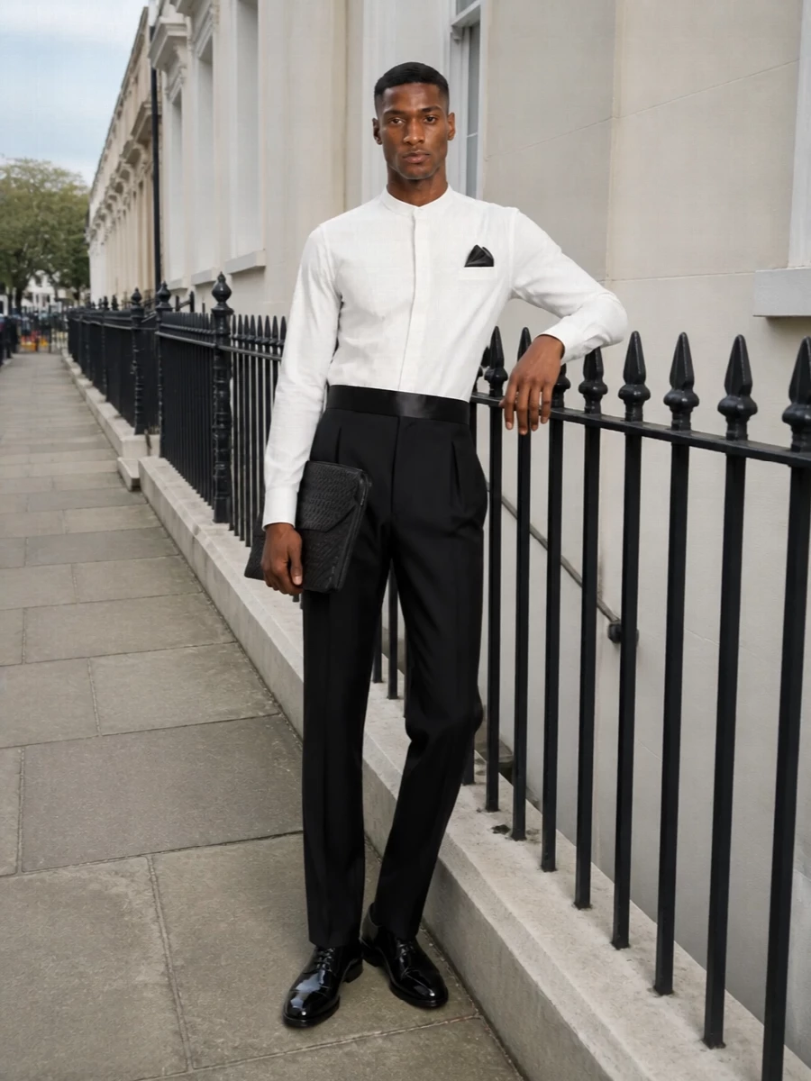 Giorgio armani tux trousers santoni oxford shoes
