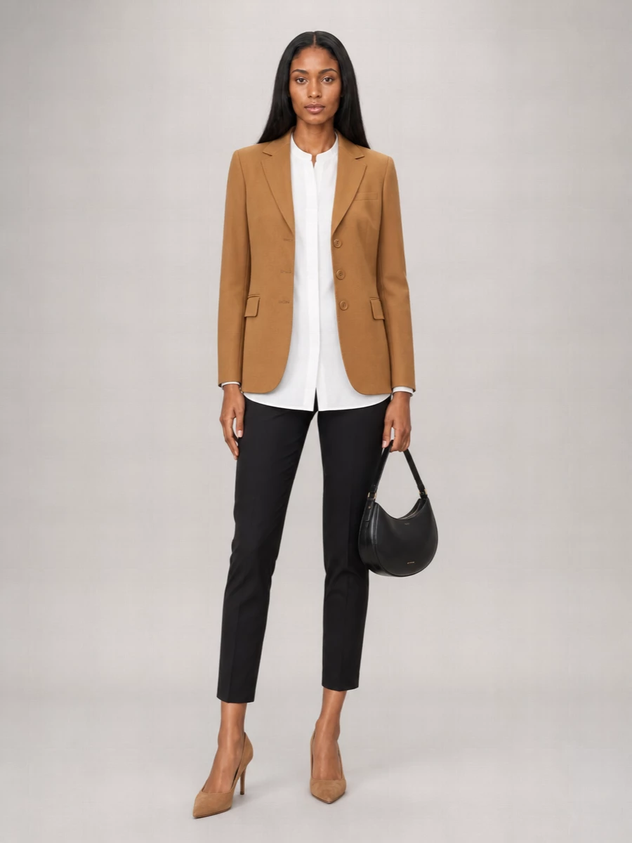 S Max Mara Virgin Wool Single-Breasted Blazer