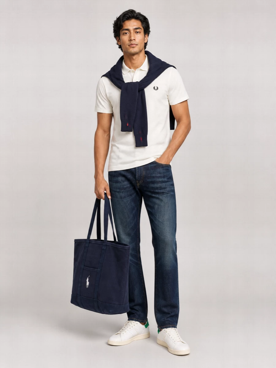 Fred Perry Piquet Polo Shirt Collar Sleeves