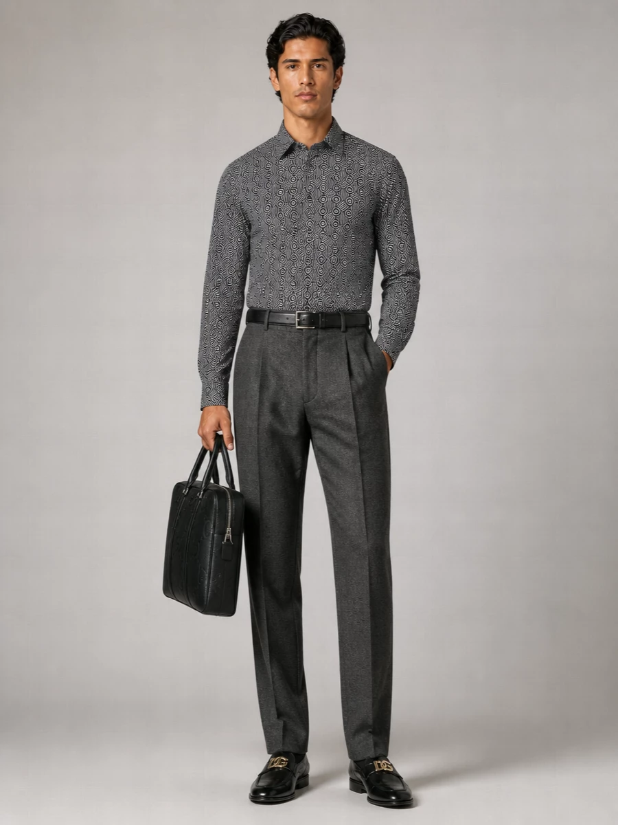 Dolce&Gabbana Silk Logo Print Shirt