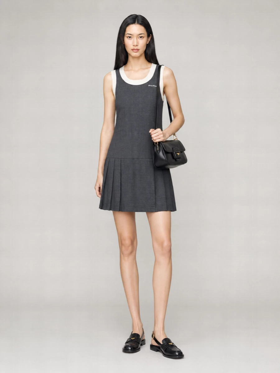 Miu Miu Virgin Wool Mini Dress