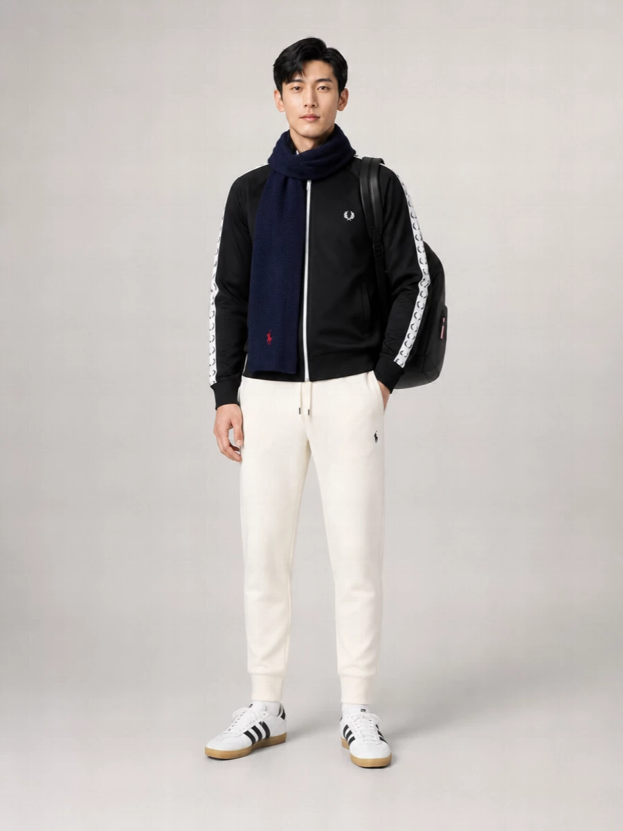 Fred Perry logo zip sweatshirt