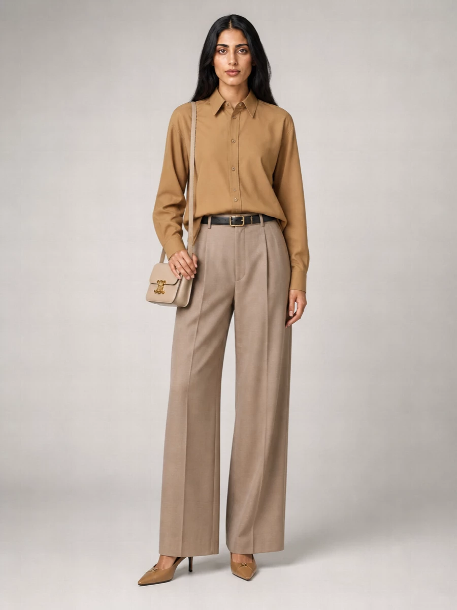 Saint Laurent Cotton Poplin Long-Sleeve Shirt
