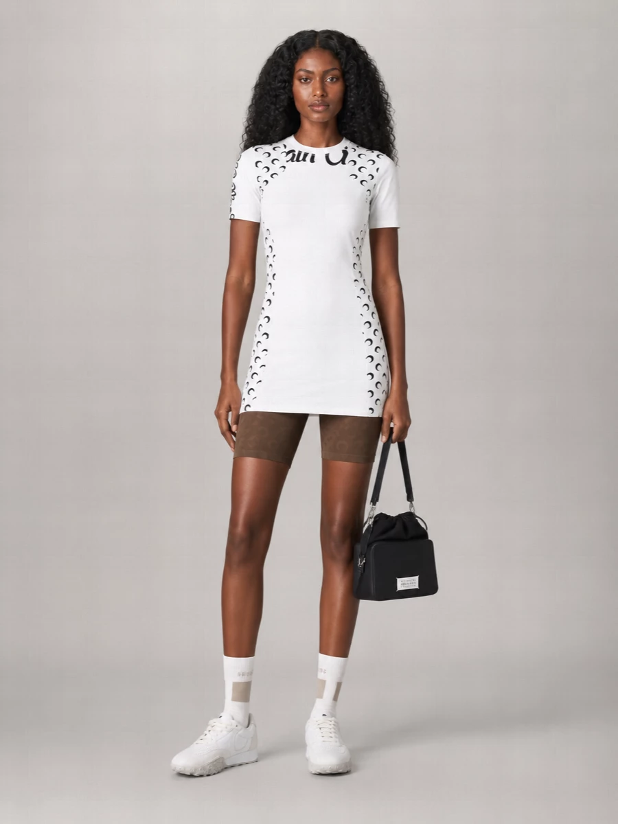 Marine Serre Ribbed Fitted Mini Dress