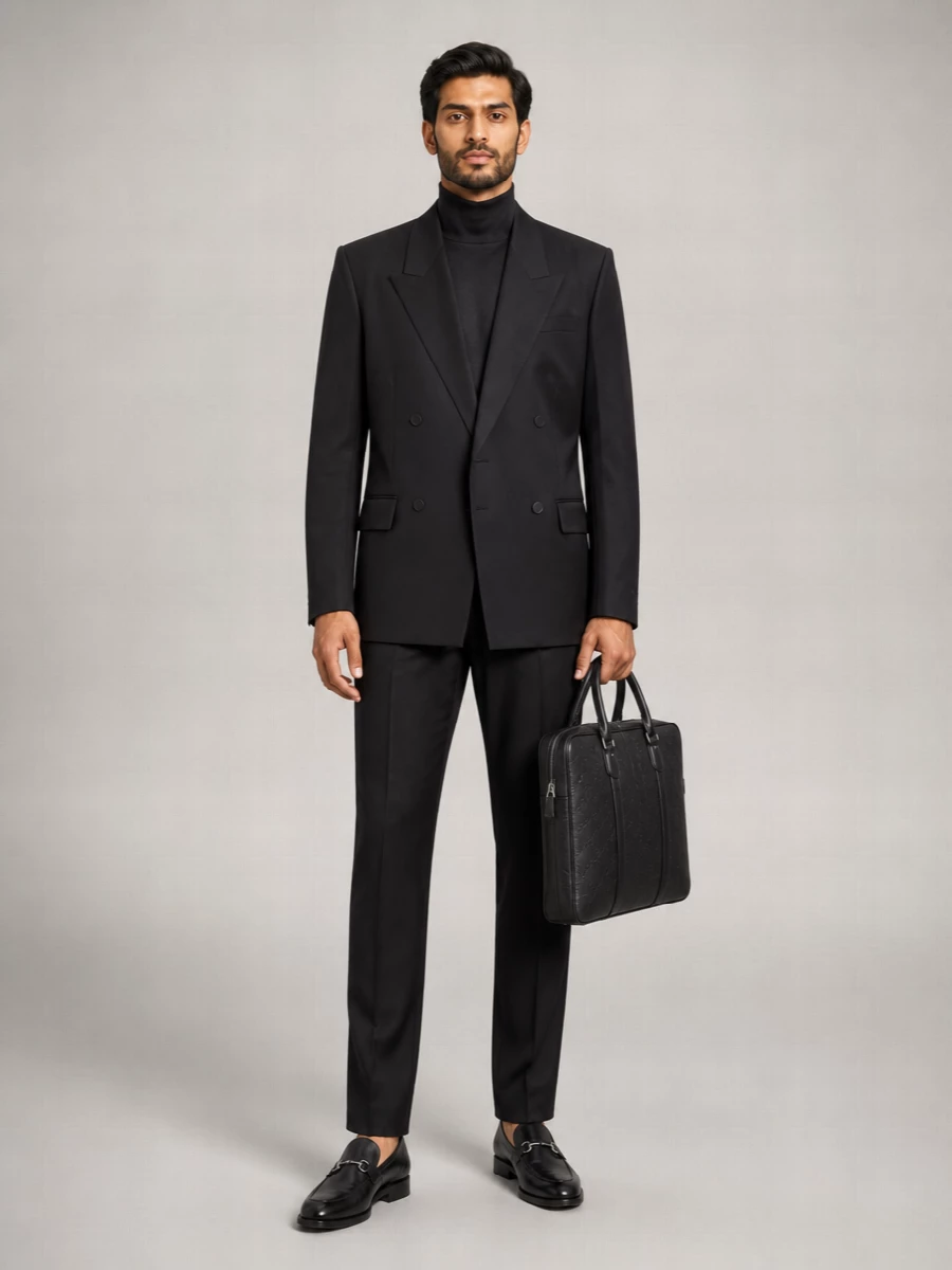 Gucci Technical Panama Double-Breasted Blazer