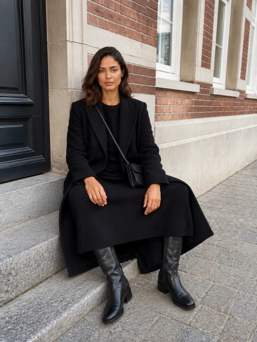 Our legacy coat lemaire knit dress outfit