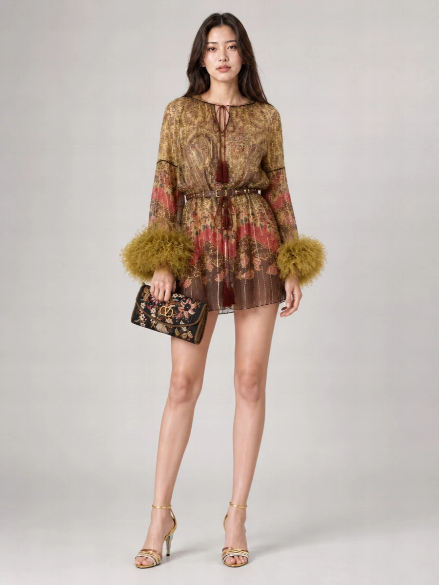 Valentino Garavani Printed Silk Mini Dress