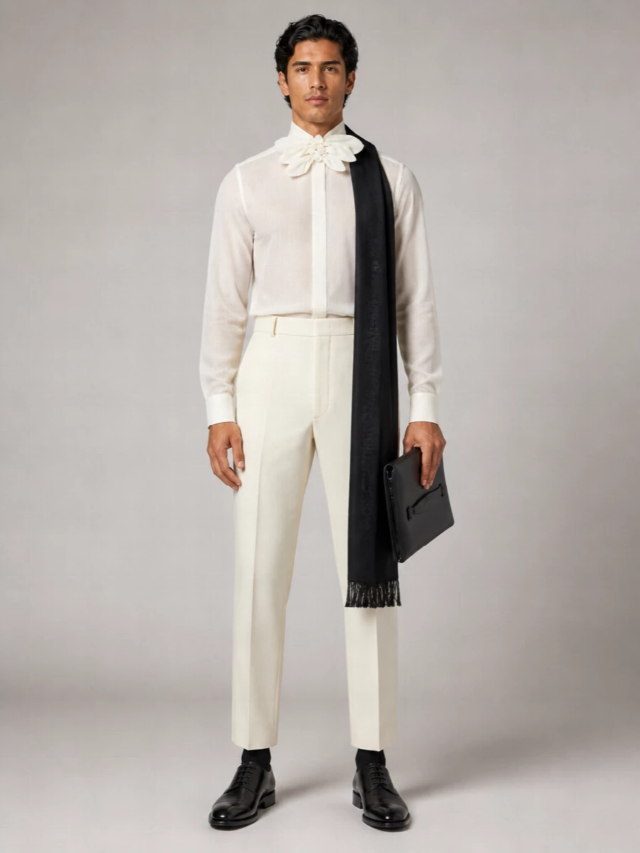 Moschino Embroidered Cotton Shirt
