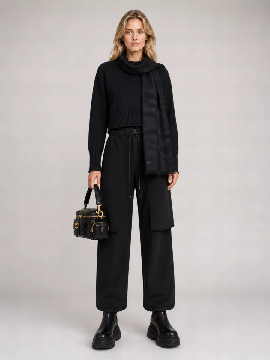 Sacai Cotton Trompe Loeil Bermuda Lounge Trousers