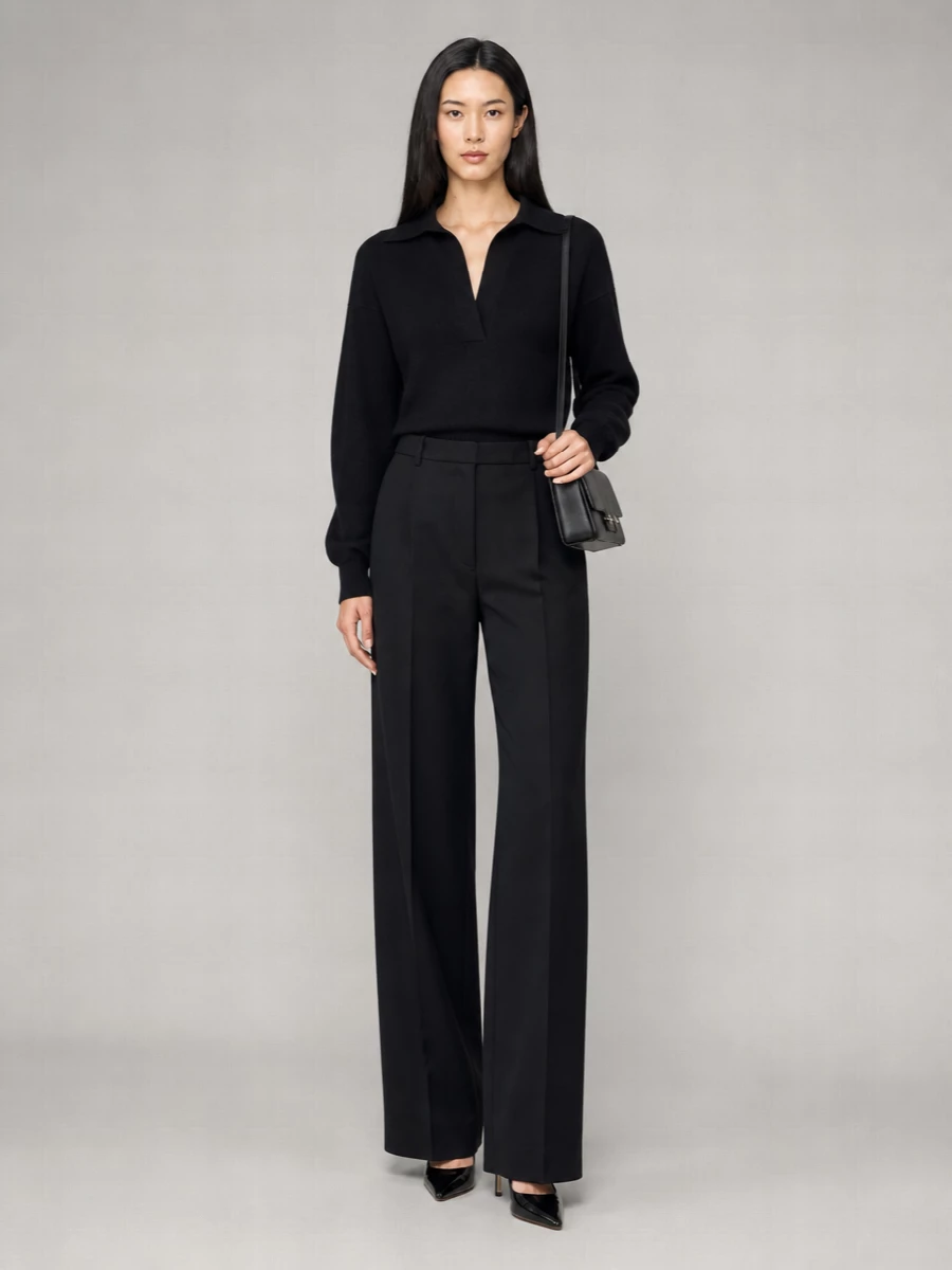 Tom Ford Cashmere Ribbed V-Neck Long-Sleeve Jumper