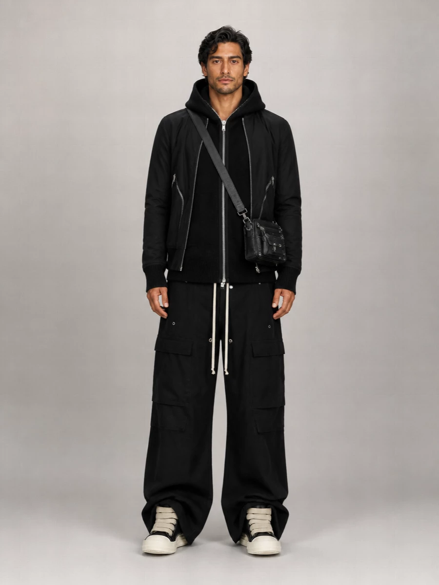 Rick Owens Nylon Cotton Bomber Jacket