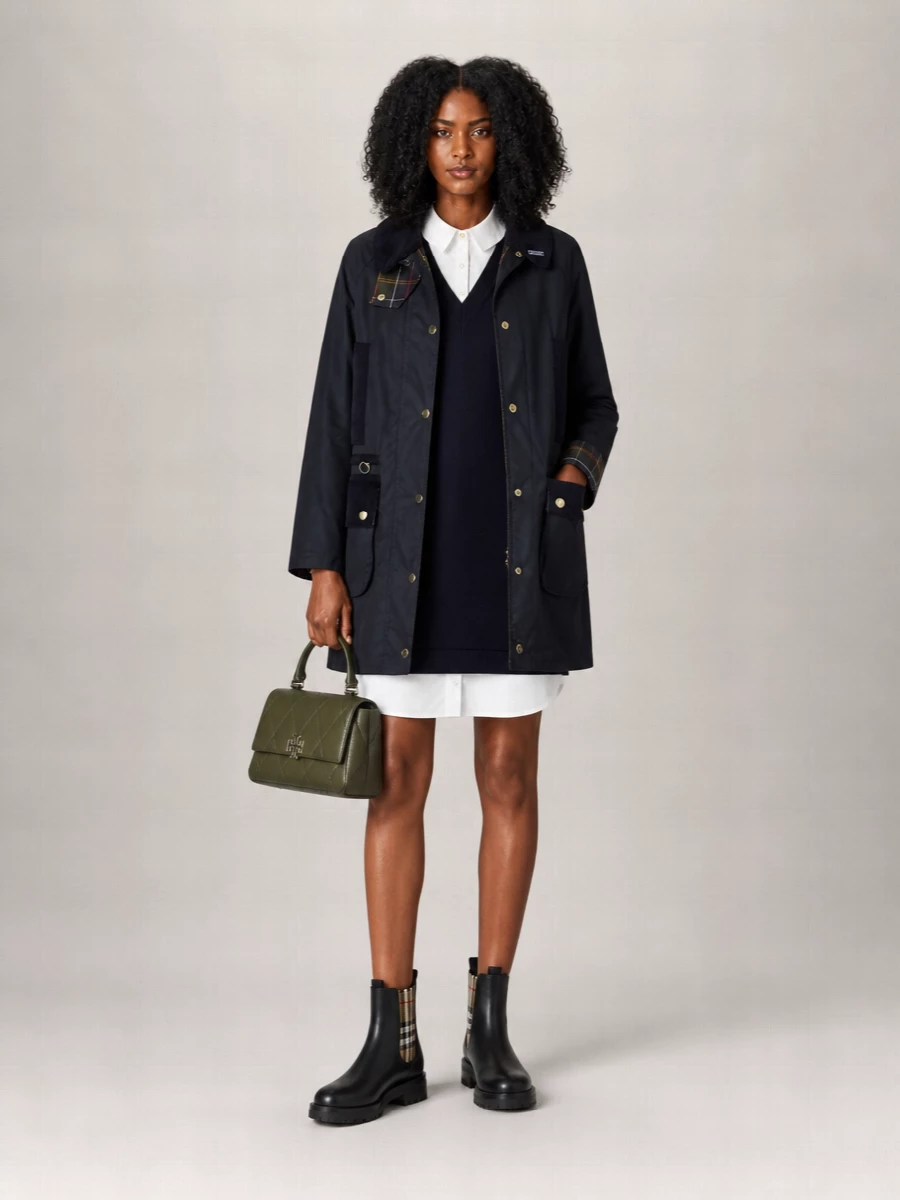 Barbour Waxed Cotton Single-Breasted Coat