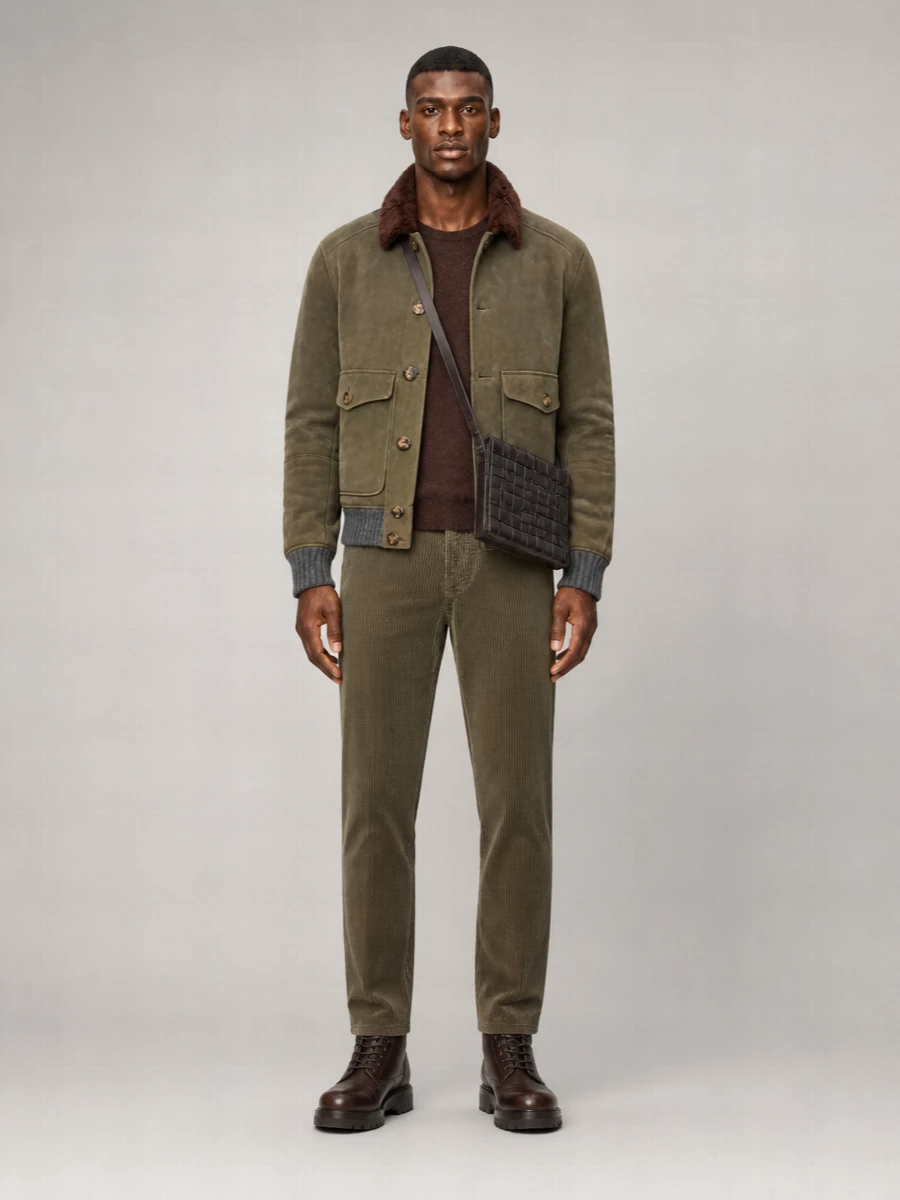 Brunello Cucinelli Shearling Bomber Jacket