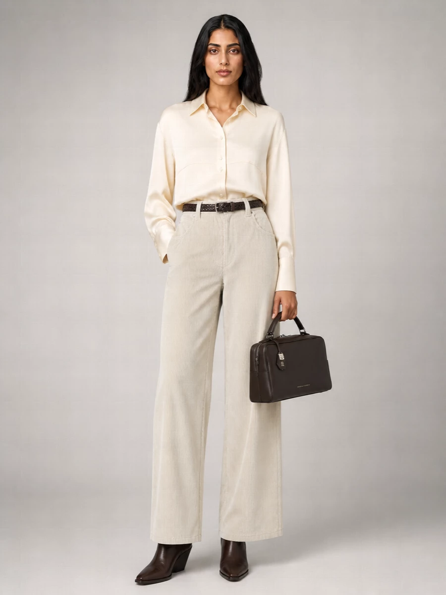 Brunello Cucinelli Corduroy Wide-Leg Trousers