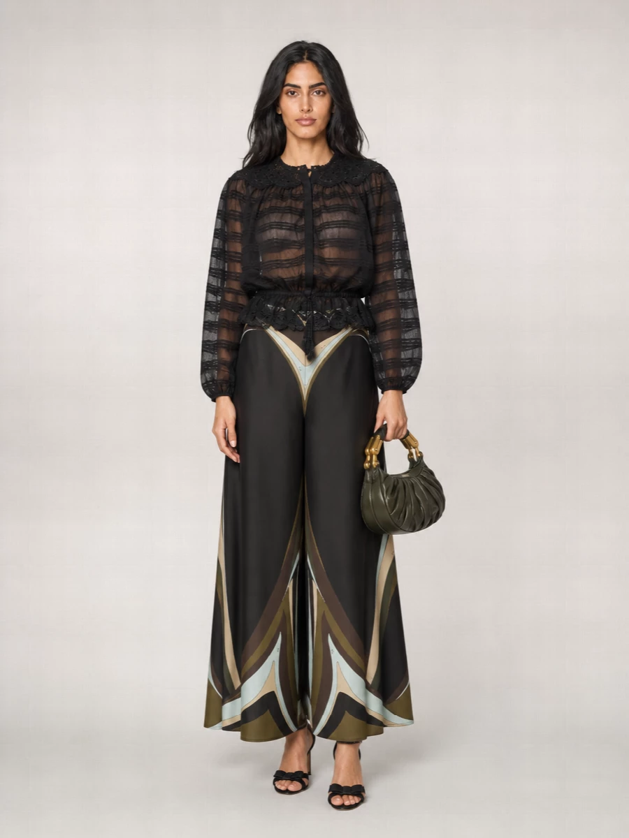 Balmain Ebene Mini Leather Clutch Bag